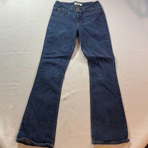 Levi's 526 Slender Bootcut Jeans Womens Size 8 Blue Dark Wash Denim Flap Pockets